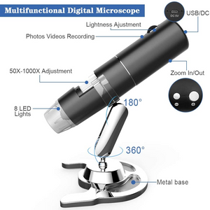 COSANSYS Wireless Digital Microscope Handheld USB HD Inspection Camera 50x-1000x Magnification with Stand