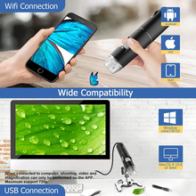 COSANSYS Wireless Digital Microscope Handheld USB HD Inspection Camera 50x-1000x Magnification with Stand