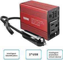 COSANSYS Car Power Inverter,150W Power Inverter for Car, Car Inverter Power Outlet DC 12V to 110V AC Converter Outlet Charger