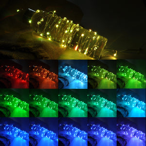 RGB Lichterkette 5M Wasserdicht, RGB 24tasten 50 LED